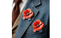 Remembrance Memorial Day Badge Decorative Lapel Badge Gift Accessory Enamel for Veterans Families, Ceremonies, Parades