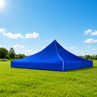 Tarpaulin Tent Family BBQ Large Tarpaulin 420D Oxford Fabric Waterproof Sunshade Red