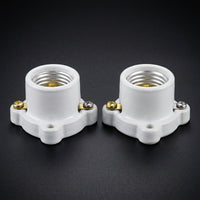 Ceiling Lighting E27 Lamp Holder for Vintage Lamp Projects, Ceramic Bulb Holder with Copper Wiring Terminals, E27 Lamp Base with Screws and Nuts