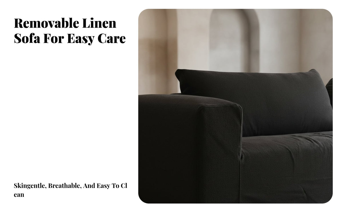 Minimalist Block Sofa Nordic design Living Room Seating Wabi-Sabi Aesthetic Couch for Apartment Dwellers, Interior Designers, Lounge Area, Bedroom