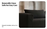 Minimalist Block Sofa Nordic design Living Room Seating Wabi-Sabi Aesthetic Couch for Apartment Dwellers, Interior Designers, Lounge Area, Bedroom