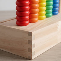 Rainbow Disc Peg Game Educational Rainbow Disc Assembling Game Child-Centered Color Recognition Toy Hand-Vision Coordination