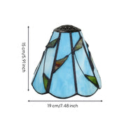 Vintage-Inspired Tiffany Stained Glass Lampshade Handmade Stained Glass Lampshade Translucent Pendant Light Shade for Diyers, Homeowners, Table Lamps, Living Rooms, Bedrooms