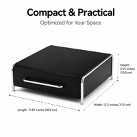Under Machine Coffee Drawer, Capsule Storage Rack for Vertuoline Capsules Holder, Black Metal Coffee Organizer