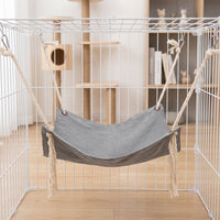 Tassel Cat Hammock and Linen Cat Swing, Breathable Hanging Cat Bed for Indoor Small Pets, Resting Place with Rope Hooks, 47x47cm Design