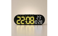 Alarm Clock with Temperature Display Ambient Light Band Digital Alarm Clock Rounded Corners Homes