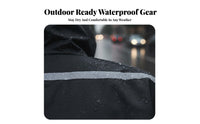 Reflective Rain Suit Windproof High Visibility Rain Jacket and Pants Breathable 2-Piece Waterproof Suit for Delivery Riders, Outdoor Workers, Riding
