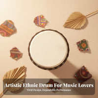 Easy to Play Goblet Djembe Warm Clear Tone Rope-Tuned Djembe Long-Lasting Hand Drum Lightweight for Beginners, Music Lovers, Musicians, Live Performances, Jam Sessions, Outdoor Festivals, Home