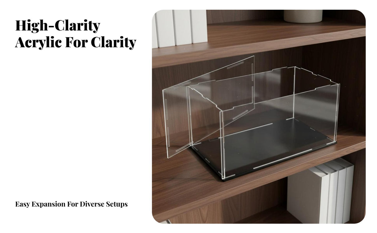 Clear Acrylic Display Box High Clarity Acrylic Display Box Clear Figure Case Long-Lasting Particles Proof Model Container Sturdy