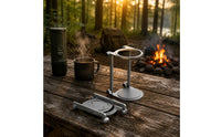 Folding Coffee Stand Compact Foldable Coffee Maker Stand Aluminum Alloy for Camping