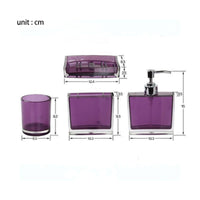 4 Pieces 4 Piece Bathroom Accessory Set Soap Dispenser and Toothbrush Holder Set for Restroom, Washroom