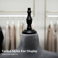 Sturdy Base Plus Size Mannequin Body Textile Covered Half Body Mannequin Stand Lightweight Clothing Display Form Easy Assembly for Fashion Designers, Online Retailers, Window Displays, Boutiques, Retail Shop S, Tailor Shop