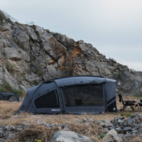 Tunnel-Style Tent with Mesh Panels Extra Large Tunnel Tent Shelter Ventilated Waterproof for Families, Base Camp