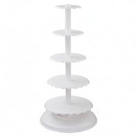 5 Tier Cake Stand Elegant Cake Stand with Plates Serving Display for Culinary Artists, Caterers