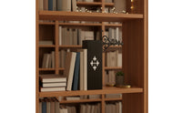 Decorative Shelf Divider with Bracket Ornate Bookshelf Divider Sturdy Bookend Bracket Space-Saving for Readers