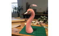 Flocked Peacock Head Model Elegant Design Peacock Bust Ornament Prop Lightweight Foam Feather Event Decoration for Florists, Inaugural Event