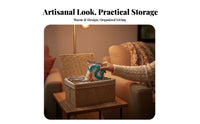 Woven storage container with Lid particleprotective Lidded Woven storage container Handmade for Home, Families