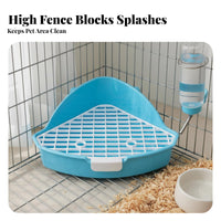 Corner Hare Toilet Sturdy Plastic Small Pet Corner Litter Box Triangle Guinea Pig Potty Easy to Clean for Chinchillas