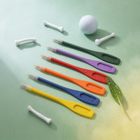 6 Pieces Translucent Cap Golf Pencil Clip 2B Lead Snap-on Golf Pencil 11.5 Cm Writing Tool Slim