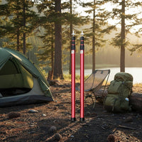 Telescoping Tent Pole Sturdy Duty Telescopic Tarp Pole Aluminum Overhead Cover Support Rod Portable Lightweight for Car Campers