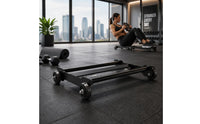 4 Wheel Core Quiet Rolling 4 Wheel Core Roller 360° Rotation Exercise Apparatus for Home Gym