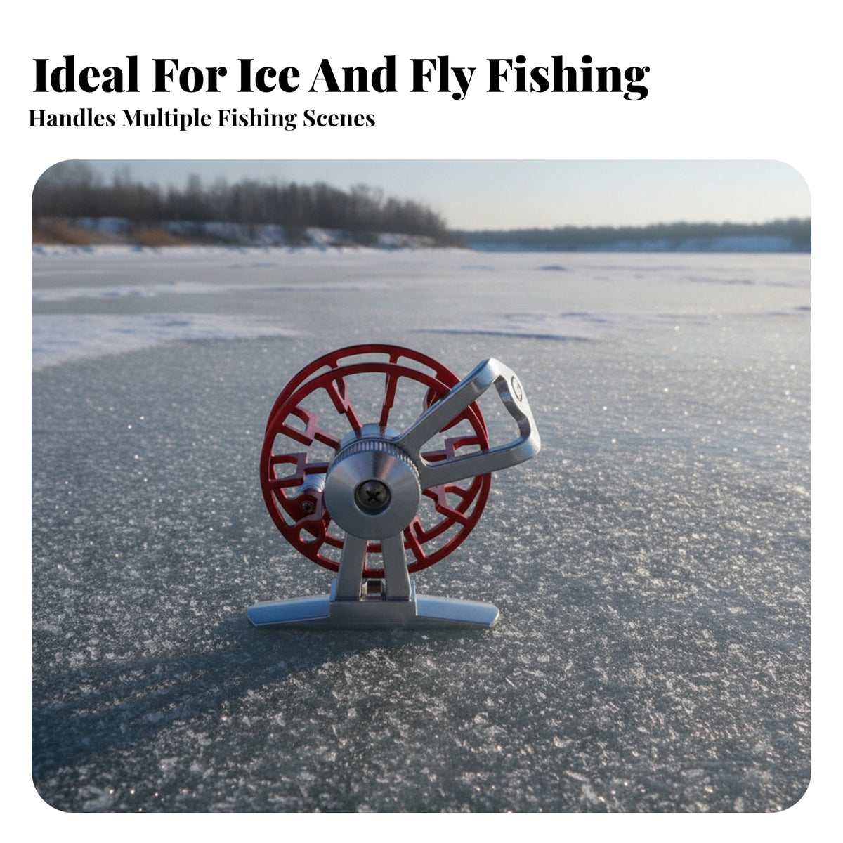 Side Release Switch Winter Fishing Reel Silver Frame Drag Adjustment Reel Compact Metal