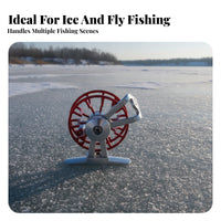 Side Release Switch Winter Fishing Reel Silver Frame Drag Adjustment Reel Compact Metal