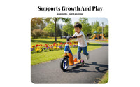 2-in-1 Transformable Three-Wheeler Flashing Tires Transformable Three-Wheeler Stable 3-Wheel Design Push Scooter for Toddlers, Preschoolers, Outdoor