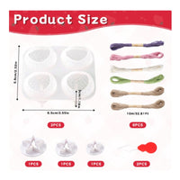 13 Pieces Flexible & Long-Lasting Strawberry Soap Mold Kit Easy to Clean DIY Fruit Soap Making Set Polished Surface Craft Supplies for Bathroom