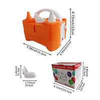 Electric Balloon Pump Dual Nozzle Balloon Inflator Party Supply Carrying Handle 220-240V
