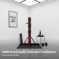 Long-Lasting Construction Hand Chun Wooden Training Apparatus Stable Design Hand Chun Training Apparatus Imported Hardwood Fitness Gear Space-Saving for Adults, Beginners, Home, Dojo, Training Studio, Garage