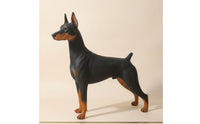 Doberman Statue Freestanding Standing Dog Statue Doberman Sculpture for Entryway