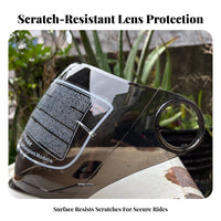 Anti-Scratch Motorbike Helmet Sun Visor Protection Helmet with Sun Visor 3C Certified Riding Equipment Aerodynamic Design for Commuting