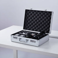 Lockable Equipment Briefcase Portable Lockable Equipment Case Heavy Duty Metal Instrument Box for Technicians, Hobbyists, Travel, Job Site, Field Work