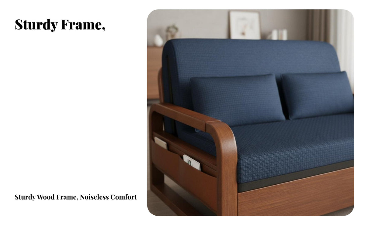 Foldable Design Wheeled Pull-extendable Bed two-wayUse Pull-extendable Sleeper Sectional Space-Saving transformable Couch With casters for Apartment Dwellers, Families, Homeowners, Small Spaces, Office, Home Theater