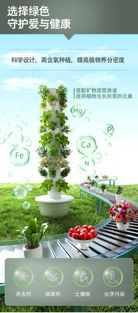 Spacetree Vertical Hydroponic Tower Home Smart Vegetable Growing System Soilless Cultivation (US Plug)