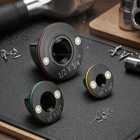 3 Pieces Alloy Steel Socket Adapter Set Black Finish Square Drive Adapter Colored Accent Rings Drive Size Converter Color Coded Sizes