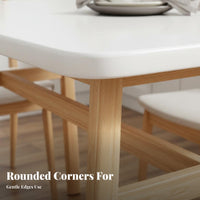 Modern Rectangular Dining Set Space-Saving Design Wooden Dining Table and Chair Set Stable Structure Home Furniture for Homeowners, Apartment Dwellers