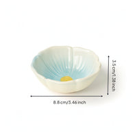 Small Flower Shaped Food Bowl Shallow Flower Pet Bowl Long-Lasting Ceramic Pet Dish Safe for Enclosure