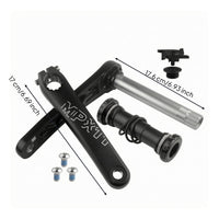Aluminum Alloy Wide-Tire Bike Crankset Threaded Bolt Holes Winter Bike Crankset Included Bolts
