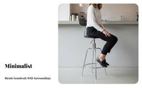 utilitarian Design Adjustable Stool with Backrest Vintage aesthetic Counter Chair Stable Base Seating Furniture Easy Assembly for Adults, Business Owners, Homeowners, Cafe, Restaurant, Kitchen Island, Lounge