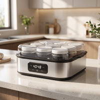 Yogurt Maker with Glass Jars   Yogurt Maker with Digital Control Panel Countertop for Families, Home Kitchen