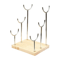 Jewelry Display with Wood Base Space-Saving Jewelry Stand with Wood Base Sturdy