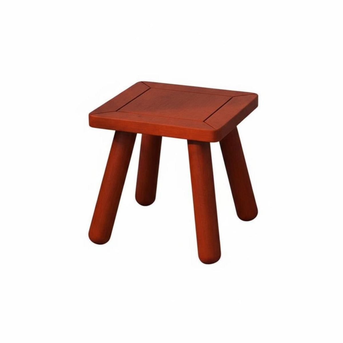 Chinese Design Four-Legged Square Stool Compact Size Small Bench Multi-Purpose Indoor Furniture Portable for Tea Ceremony Enthusiasts, Adults, Homeowners, Living Room, Balcony, Bedroom, Entryway