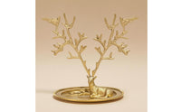 Deer Branching Jewelry Stand Gold Tone Branching Jewelry Tray Decorative Decor Piece
