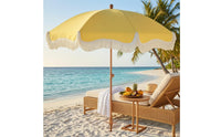 Fringed Sun Umbrella Pointed Base Garden Sun Umbrella Outdoor Shade Decorative Trim for Patio