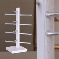 Wooden Eyeglass Display Rack Desktop Eyewear Display Stand Freestanding Glasses Holder Stand Upright for Retailers, Collectors, Countertop, Retail Store, Optical Shop