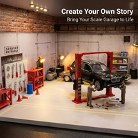 1:64 Diorama Garage Accessories, Maintenance Tool Diorama Garage for Collectors, Realistic Diorama Garage Accessories Kit