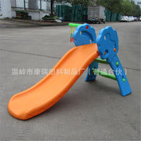 Kids Indoor Outdoor Plastic Slide with Base, Small Foldable Wavy Slide for Home Play