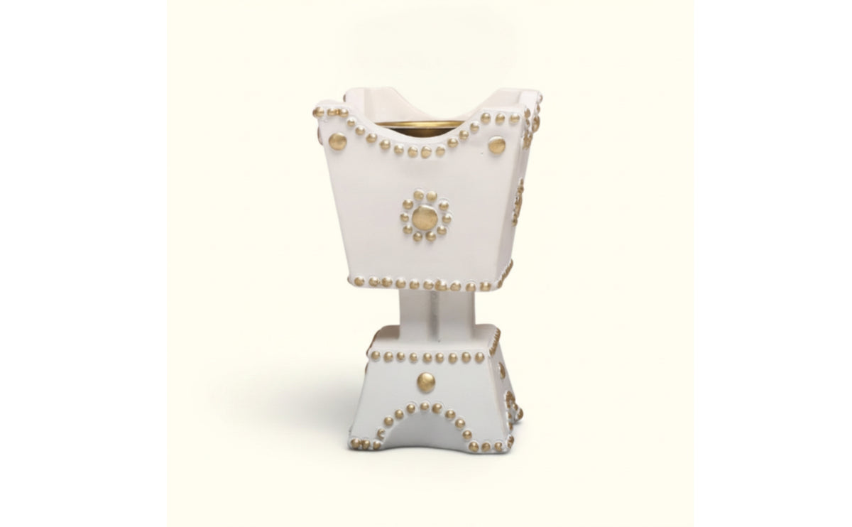 Tabletop Incense Burner Decorative Incense Holder with Metal Cup Golden for Desk